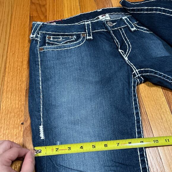 True Religion Billy Super T Thick Stitch Flap Pockets Y2K USA 32 Tag 34x32 - Picture 9 of 11